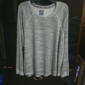 Muk Luks Women's Light Gray Long Sleeve Top